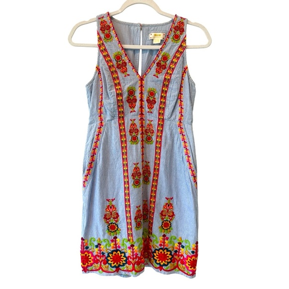 Anthropologie Maeve Madeleine Embroidered Shift Dress - Picture 6 of 13